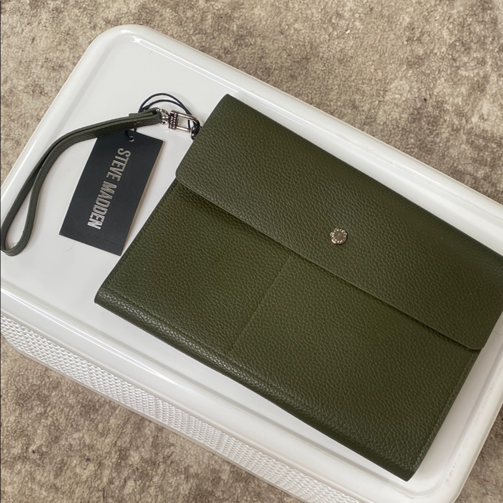 Steve Madden Green Clutch Bag